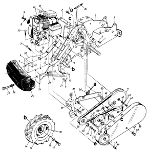 Part Location Diagram of 784-0199A Husky Belt Cover Mounting Brkt.